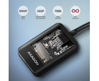 AXAGON ADM2-CM Adapter USB-C Gen 2 M.2 NVMe/SATA SSD - 1353422 - zdjęcie 3